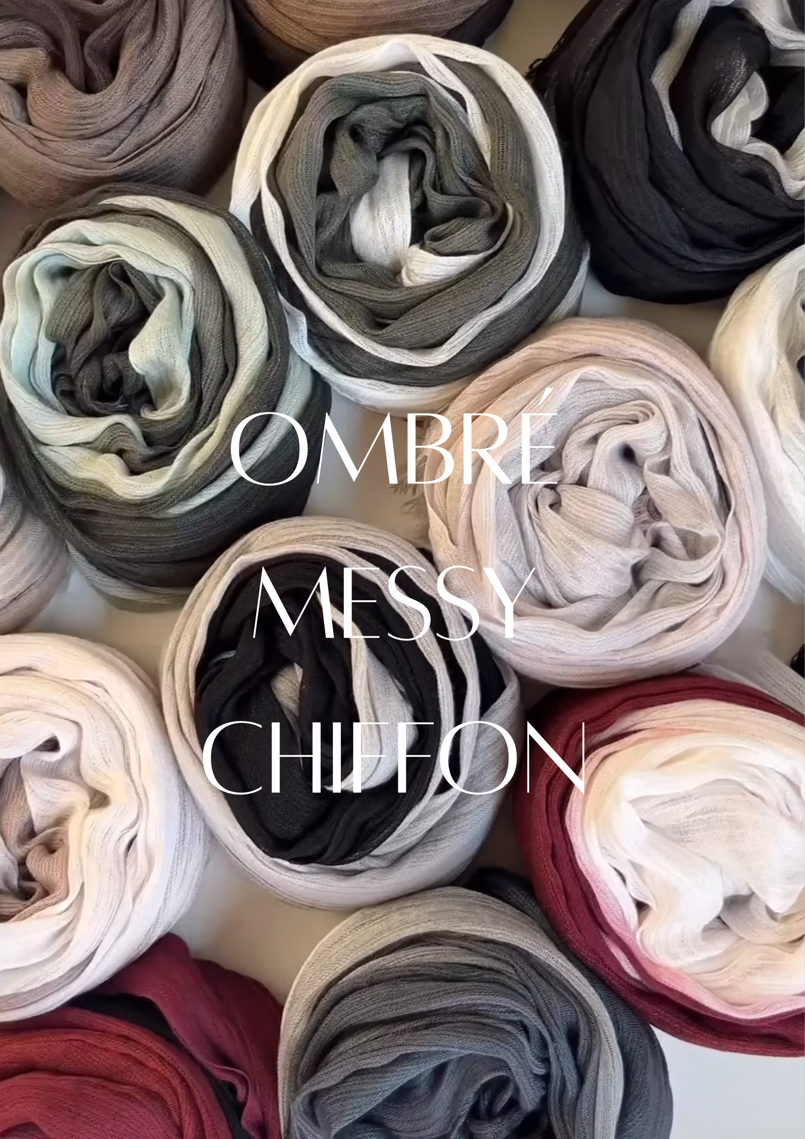 Ombré messy chiffon