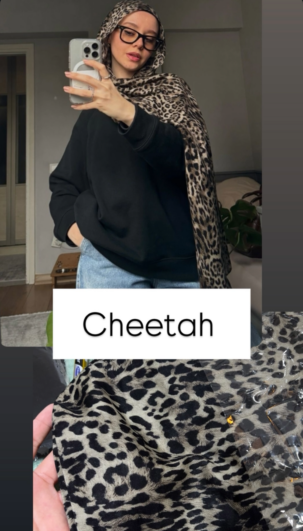 Cheetah scarf