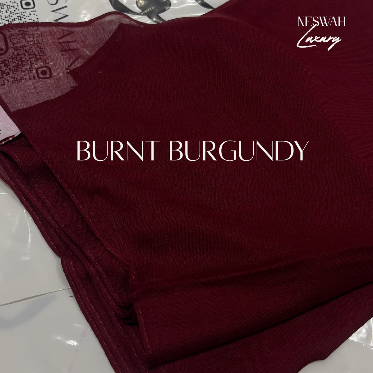Kuwait lady burnt burgundy linen