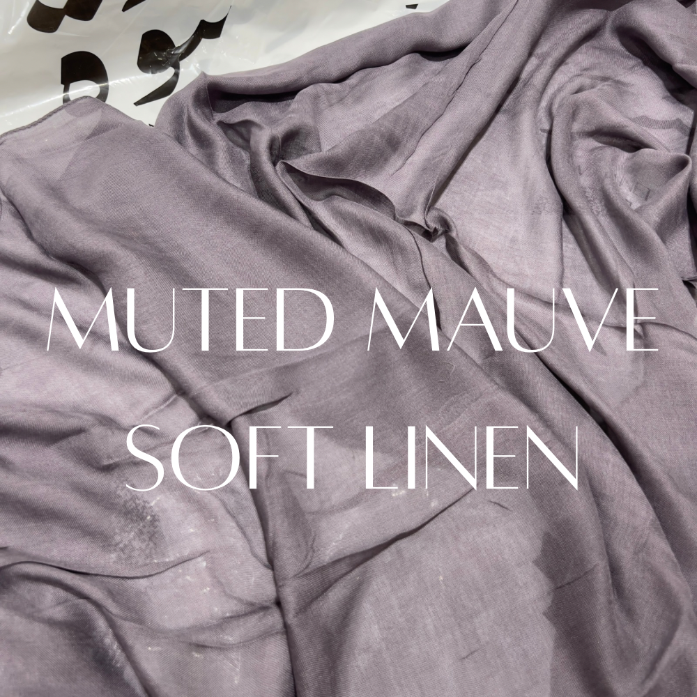 Soft linen muted mauve