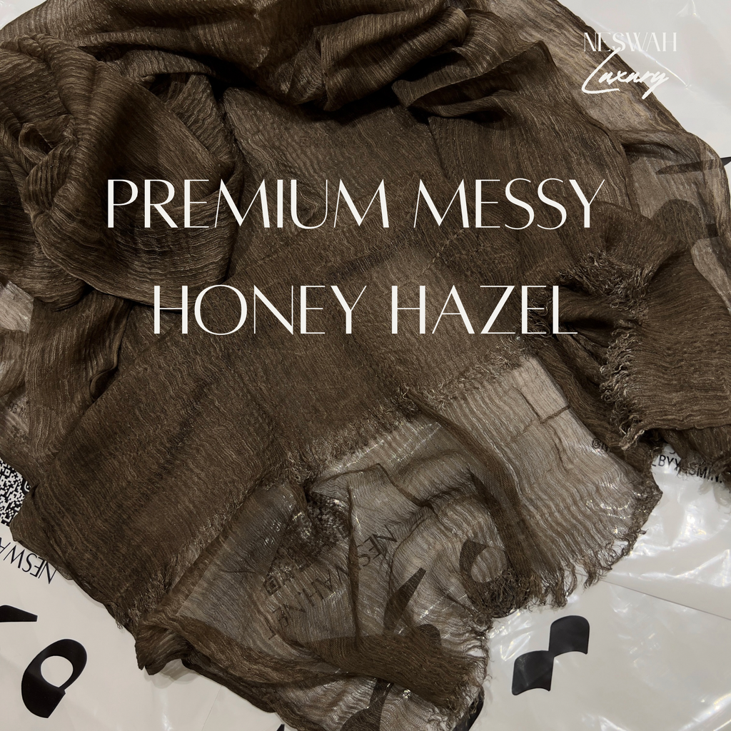 Premium messy chiffon honey Hazel