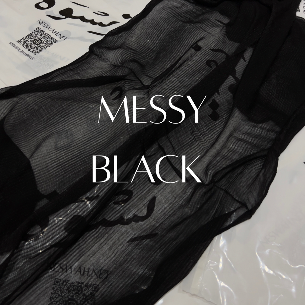 Messy chiffon Black