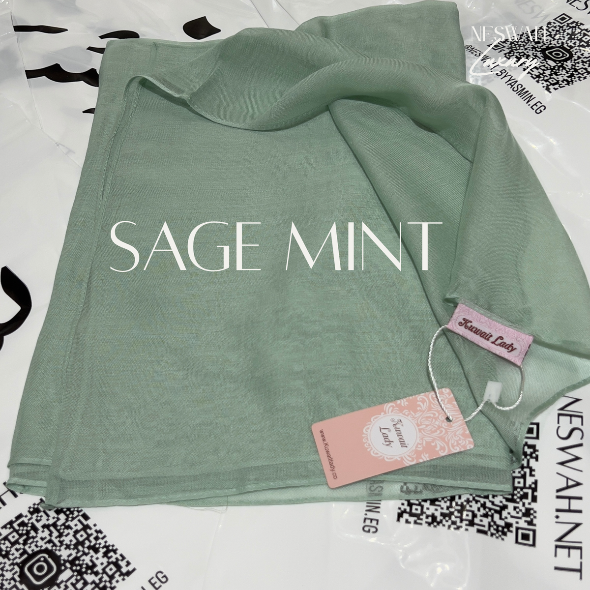 Kuwait lady Sage mint linen