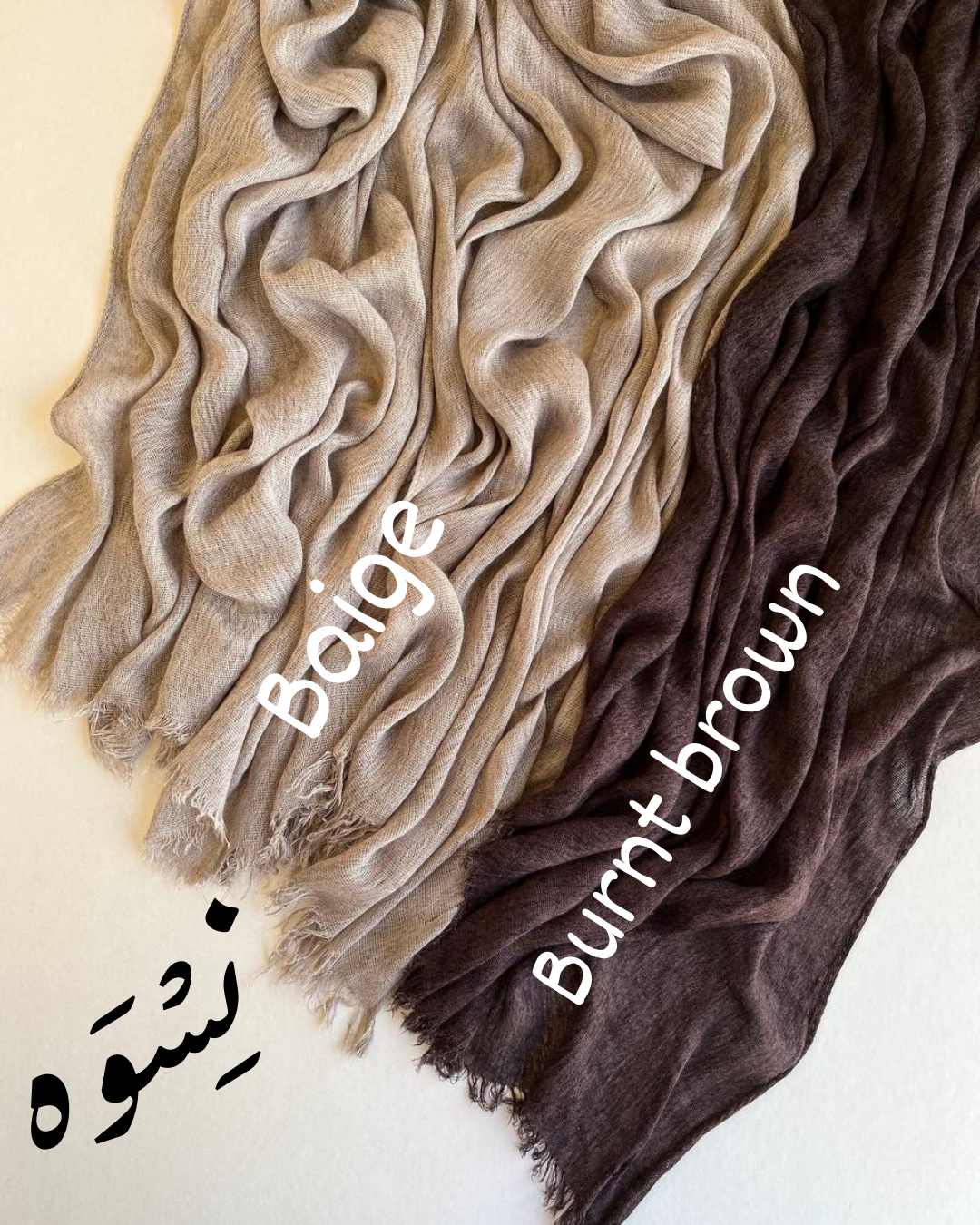 Thailandy Ruffled Baige scarf