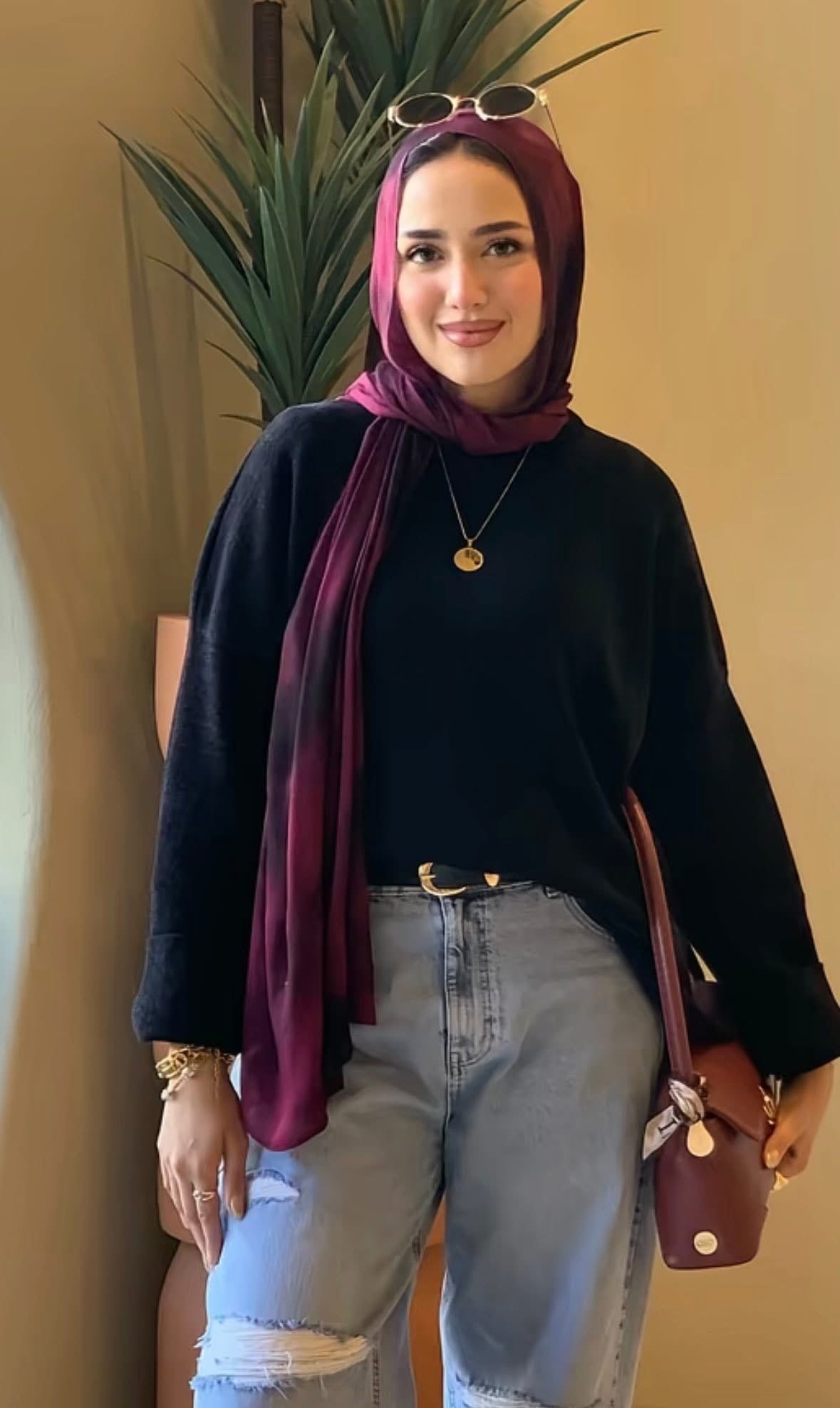 Midnight Burgundy Scarf