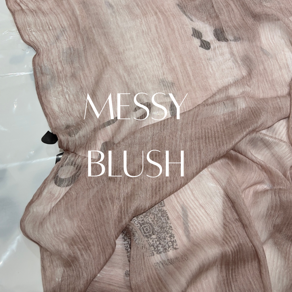 Messy chiffon blush