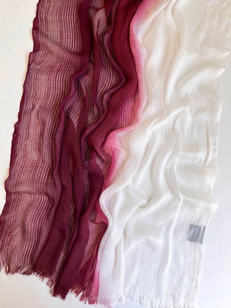 Messy chiffon berry off white