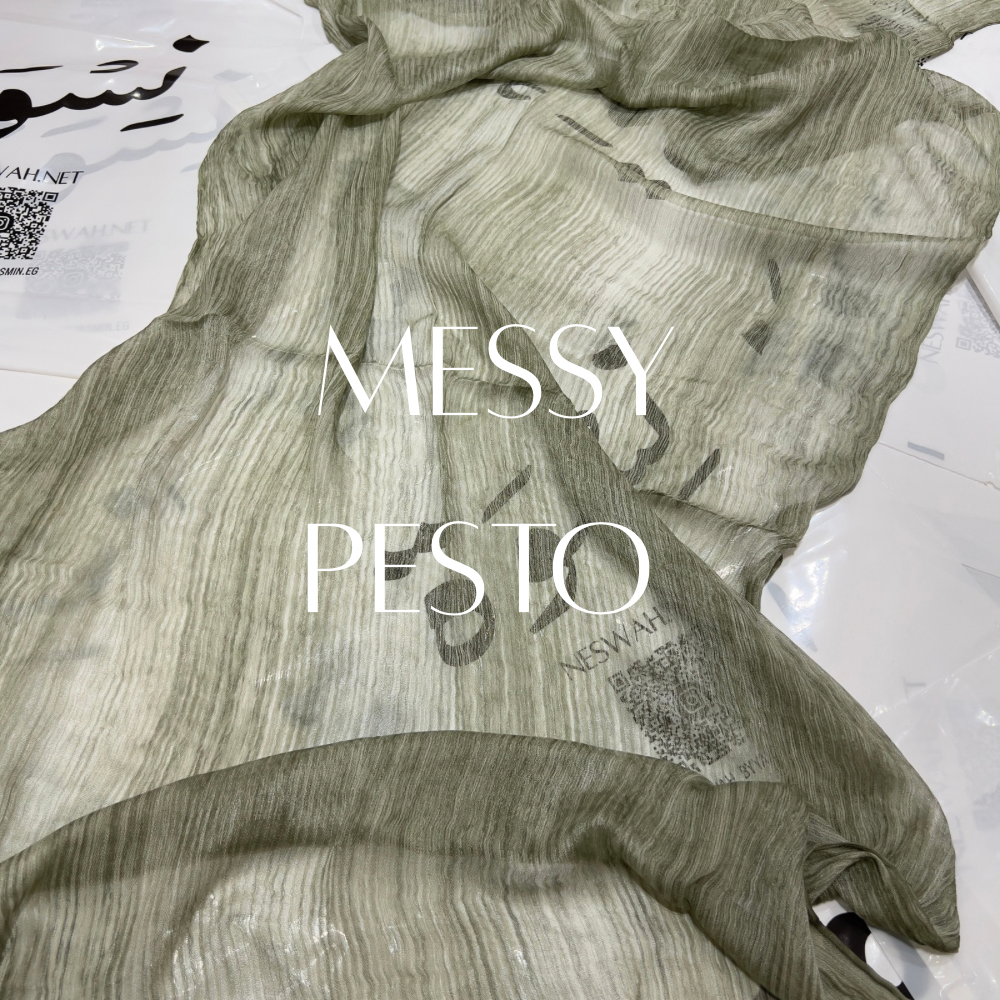 Messy chiffon pesto