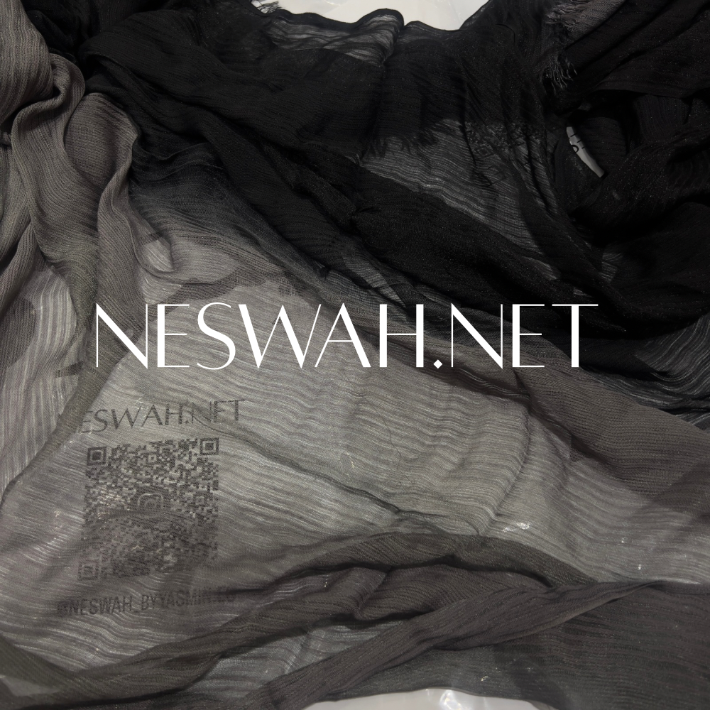 Messy chiffon dark gray-black