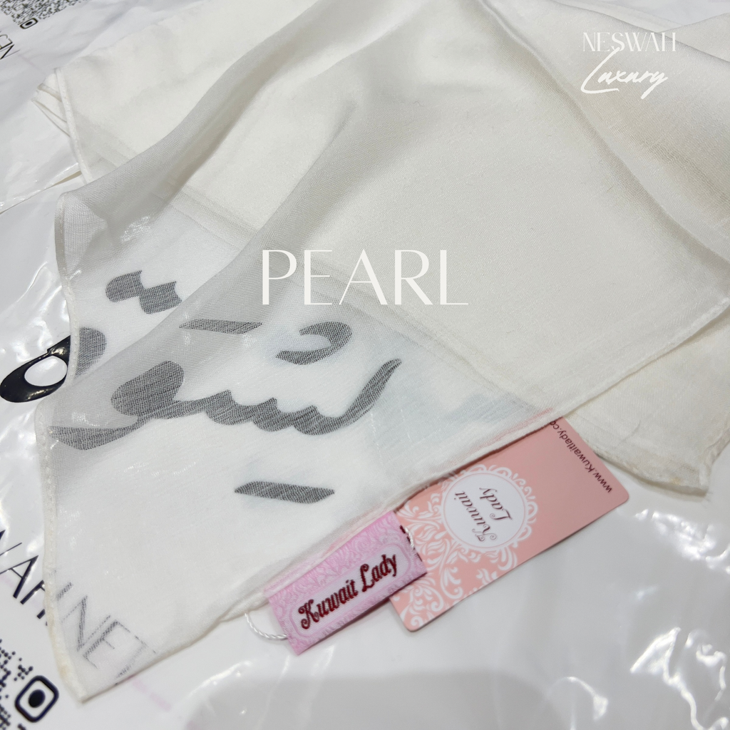Kuwait Lady pearl linen off white