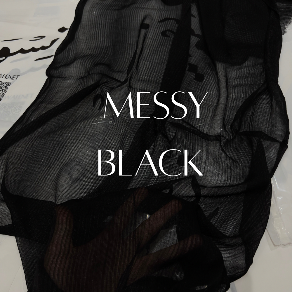 Messy chiffon Black