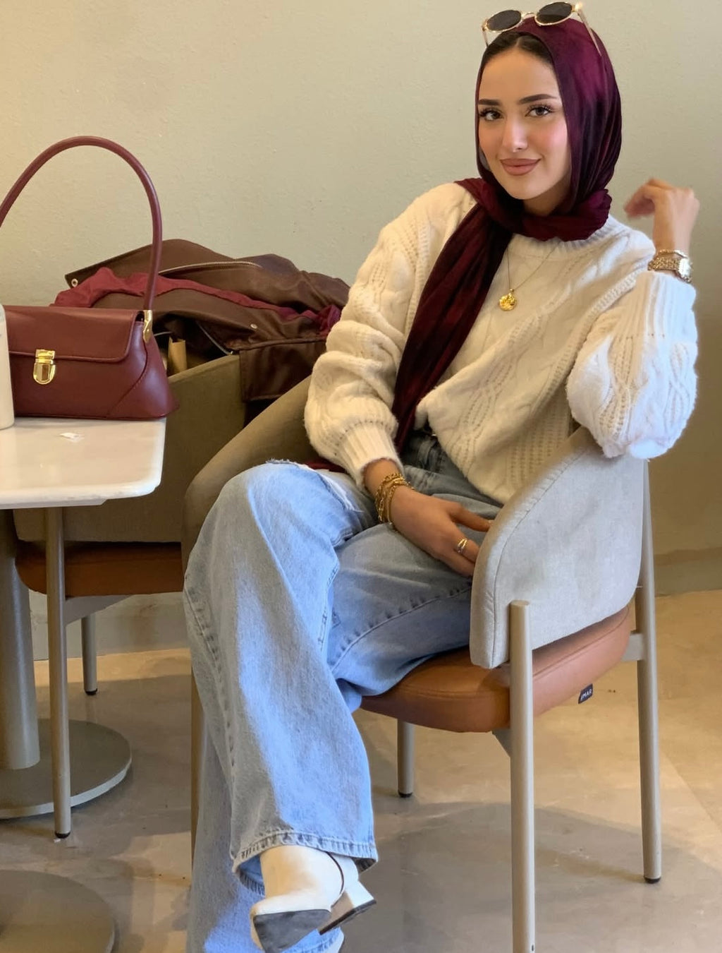 Midnight Burgundy Scarf