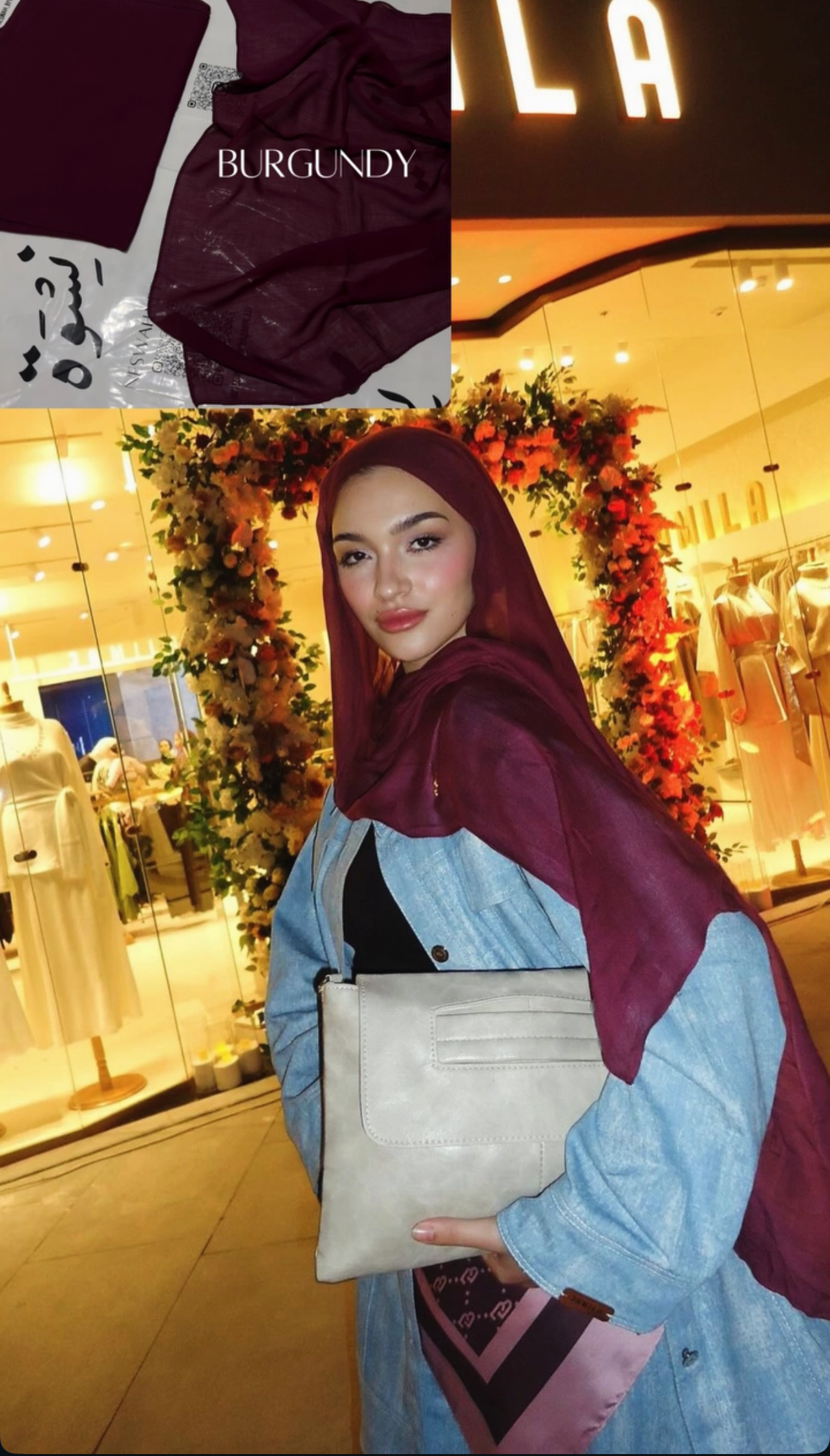 Premium linen burgundy
