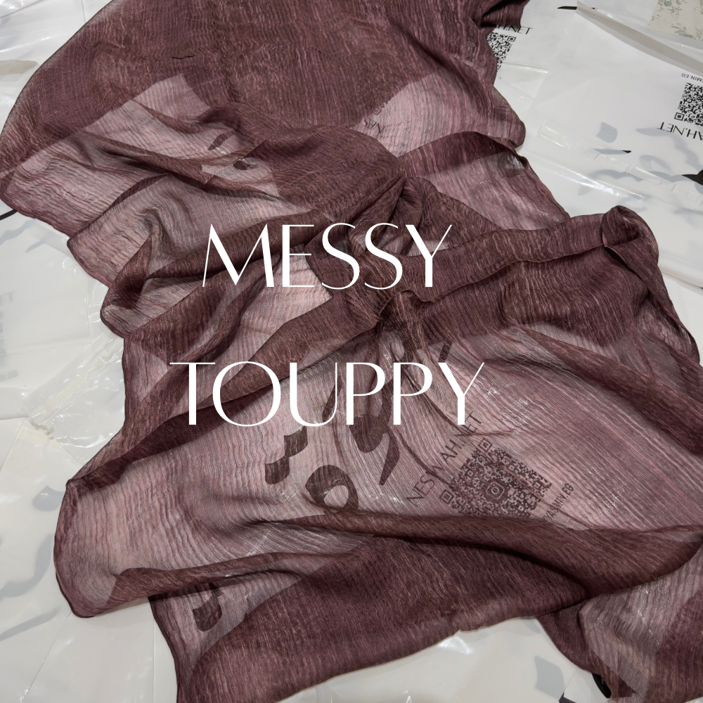 Messy chiffon touppy