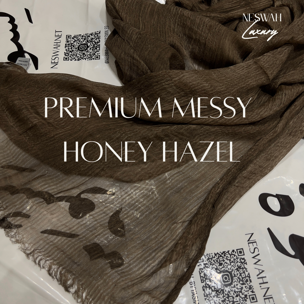 Premium messy chiffon honey Hazel