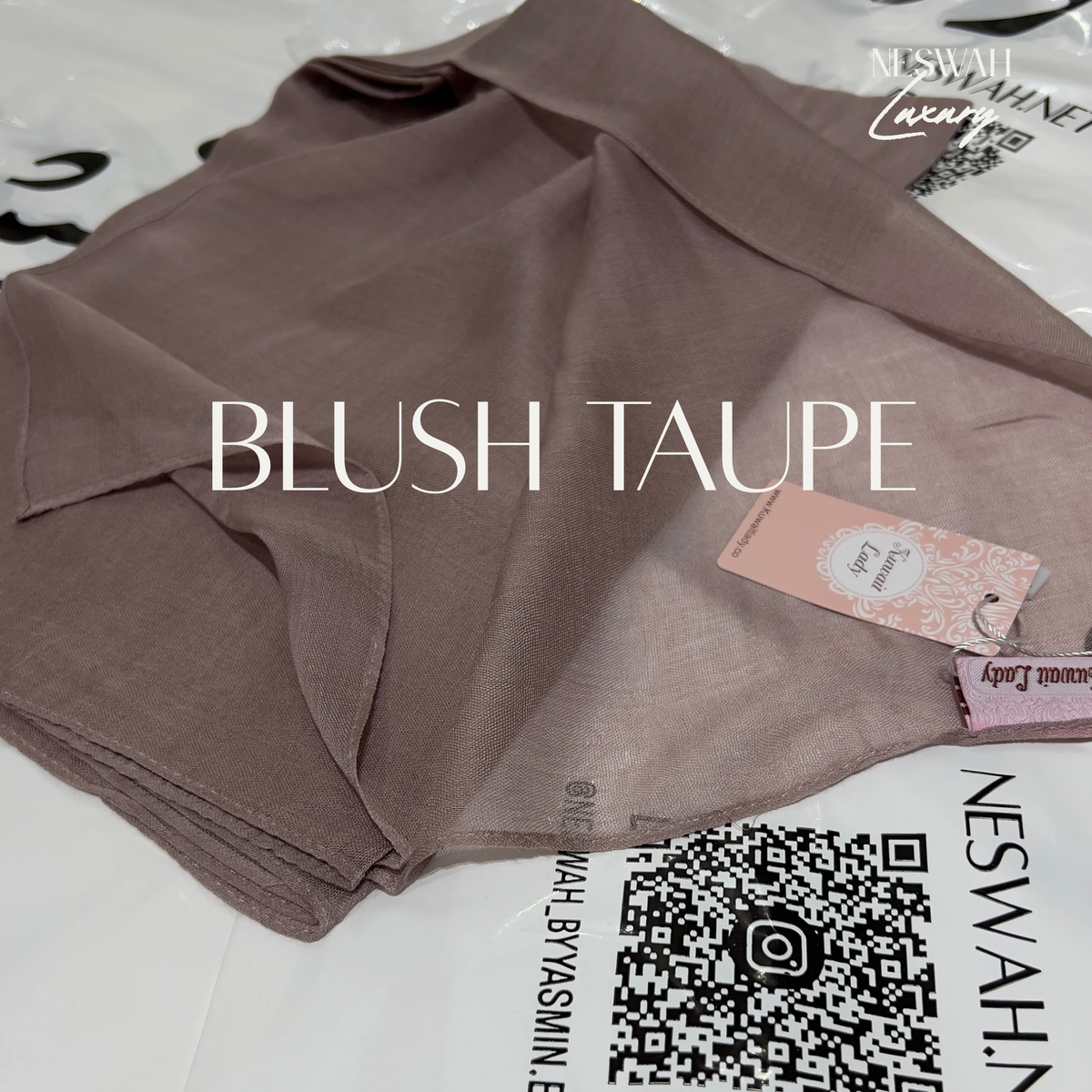 Kuwait lady Blush Taupe linen