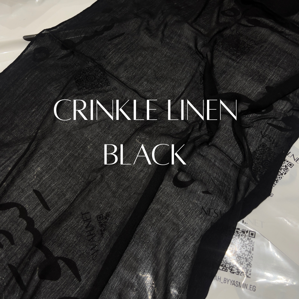 Crinkle linen black