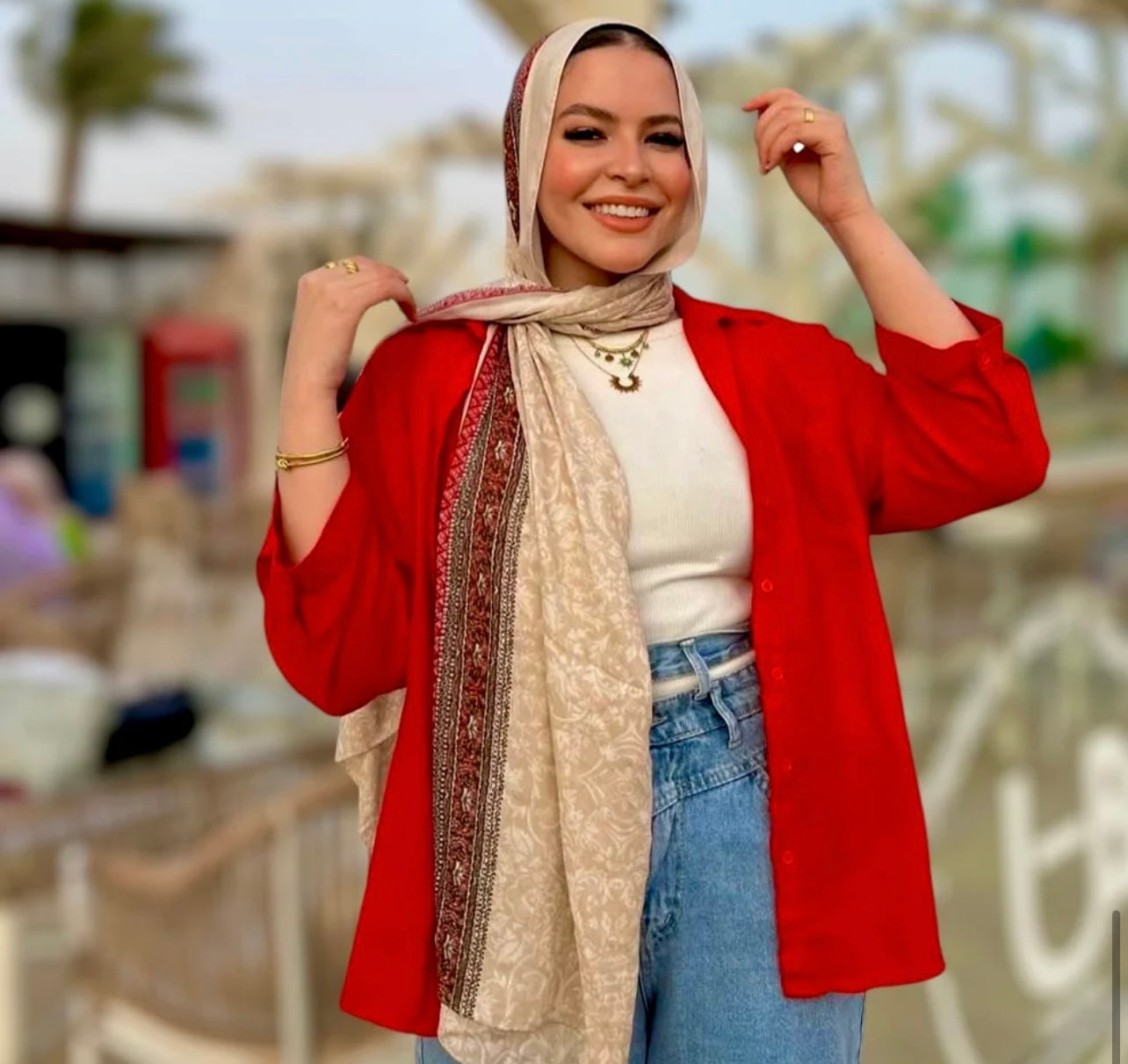 Oriental Cotton Scarf