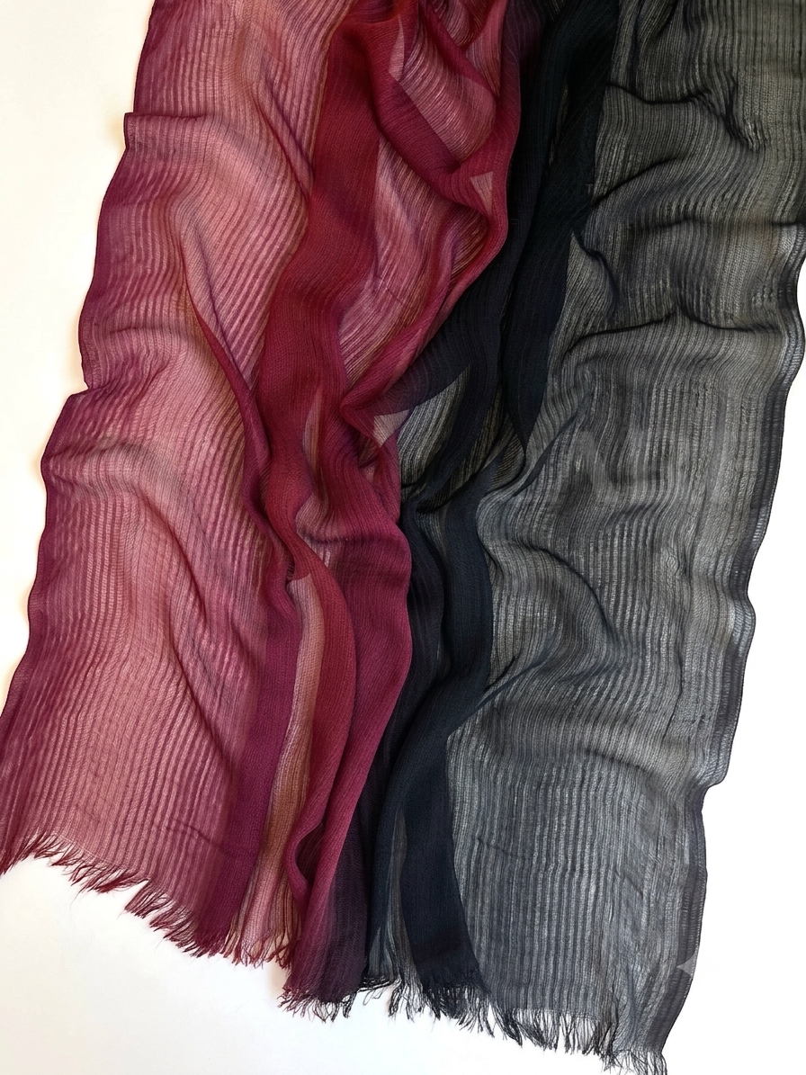 Messy chiffon black berry