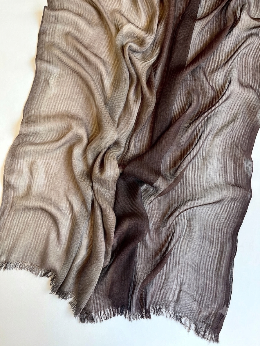 Messy chiffon café brown