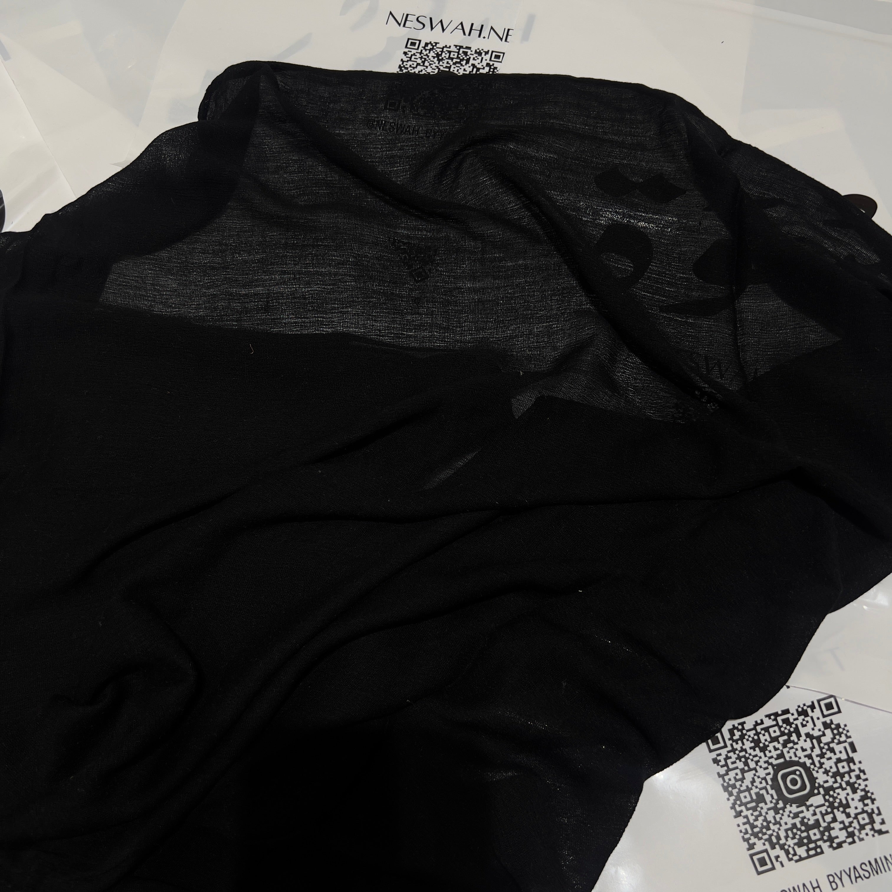 Crinkle linen black