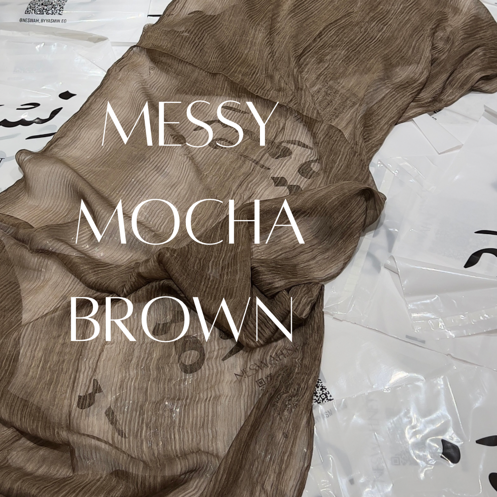 Messy chiffon mocha brown