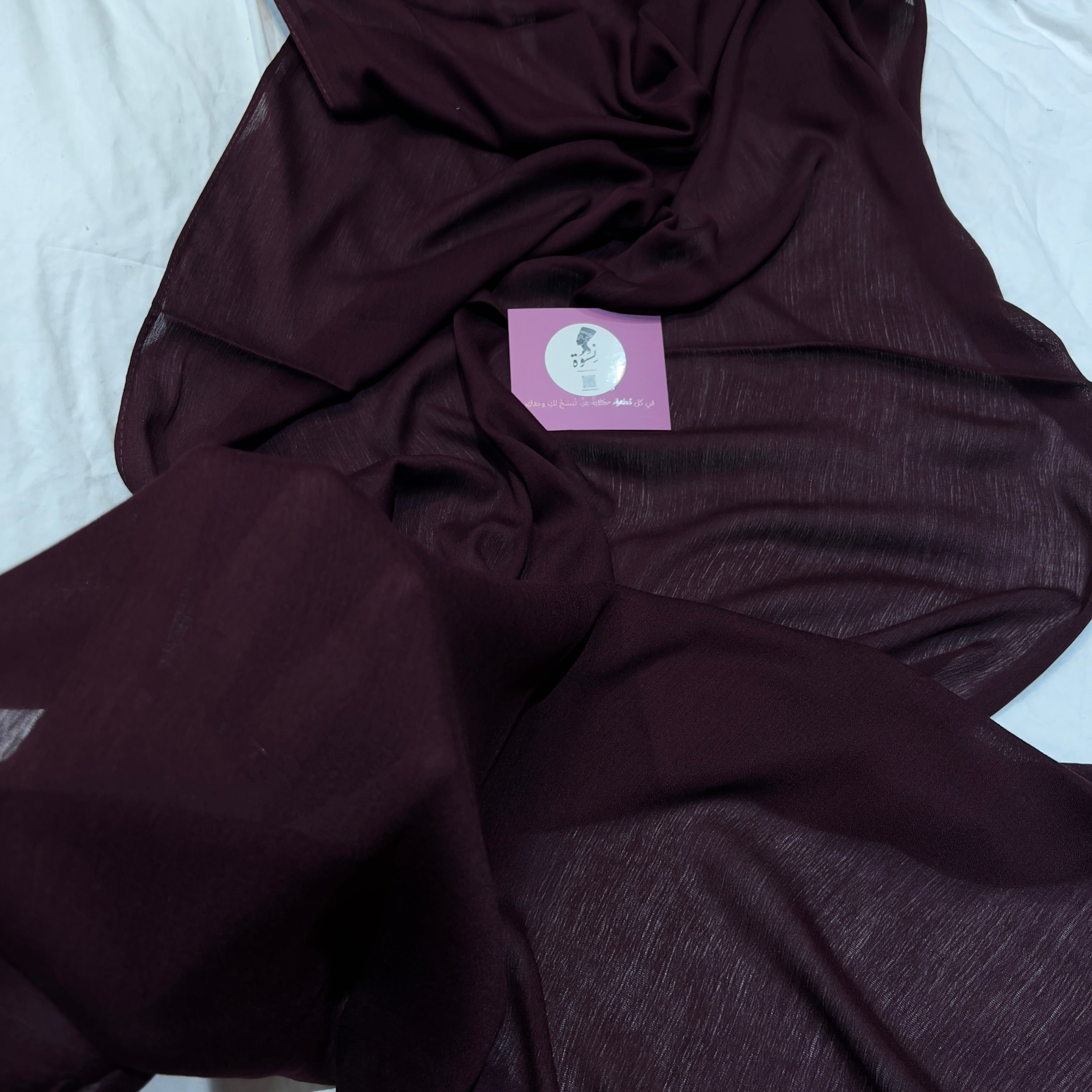 Maroon burgundy Sponge Model Scarf