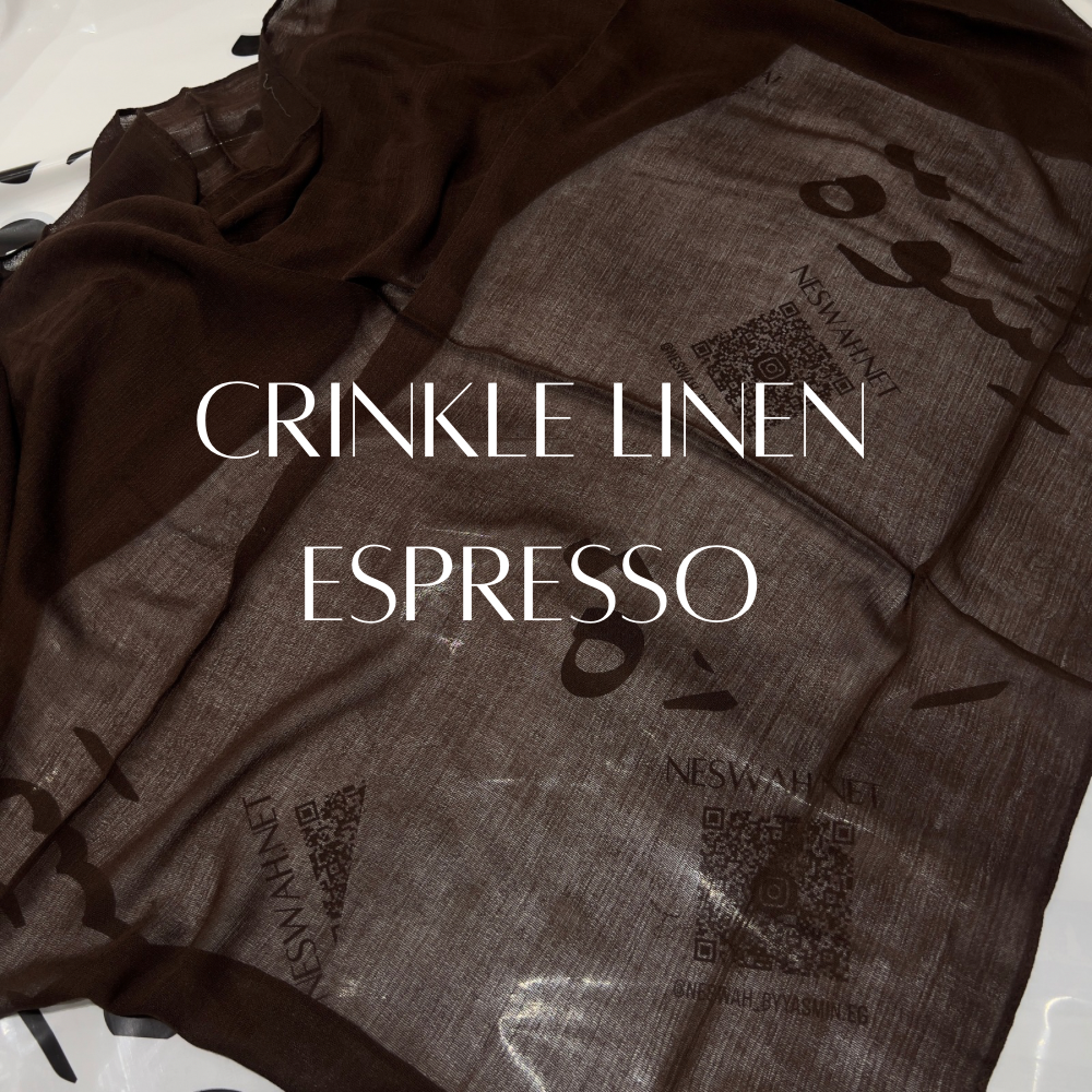 Crinkle linen espresso