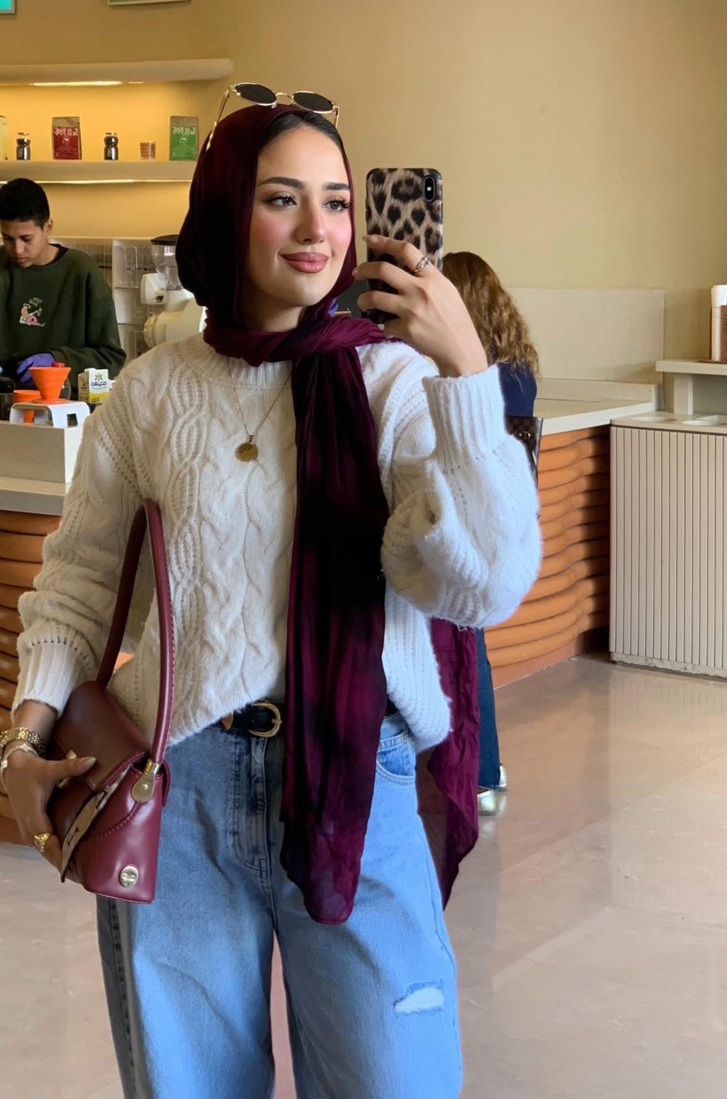 Midnight Burgundy Scarf