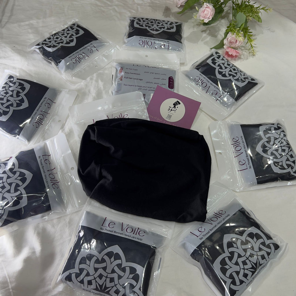 Bandana Le Voile Double Layers - Black