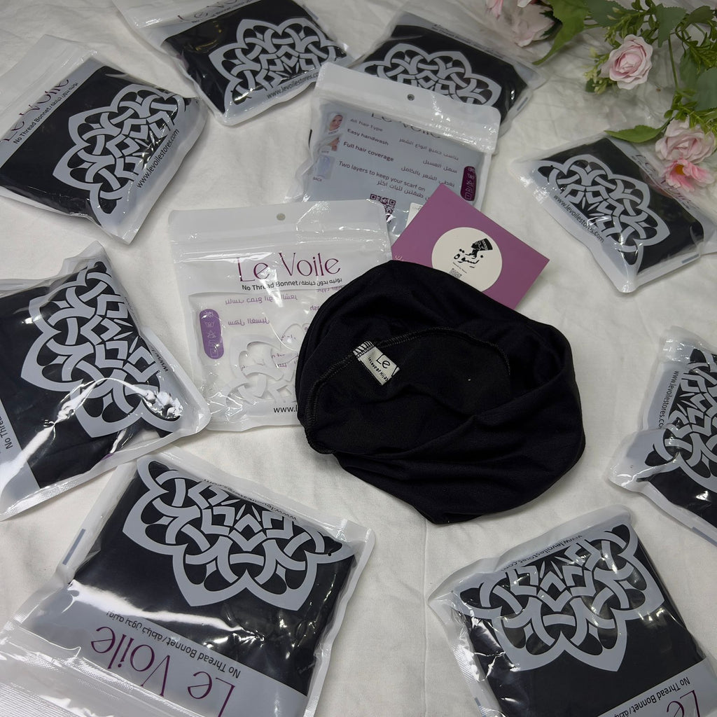 Bandana Le Voile Double Layers - Black