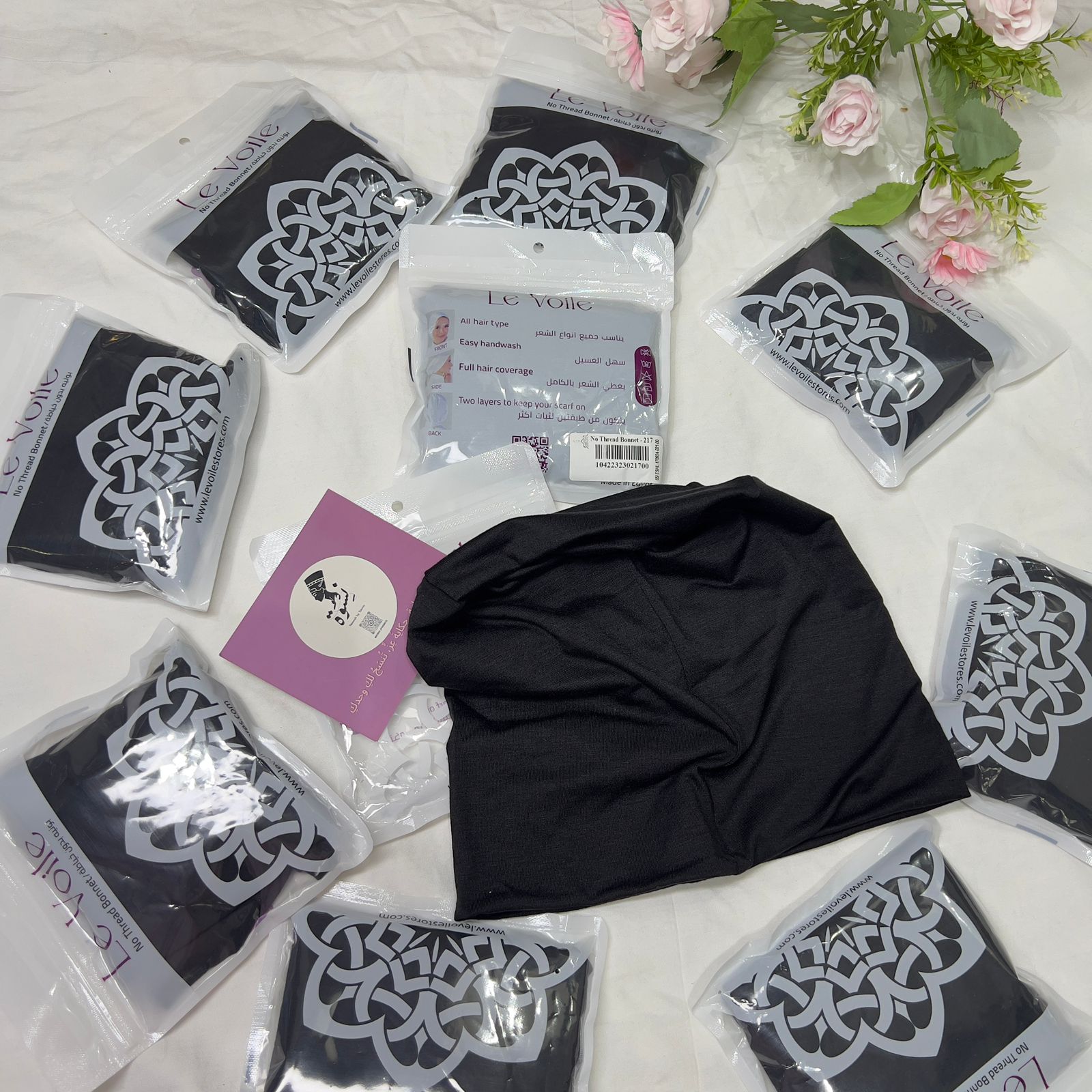 Bandana Le Voile Double Layers - Black