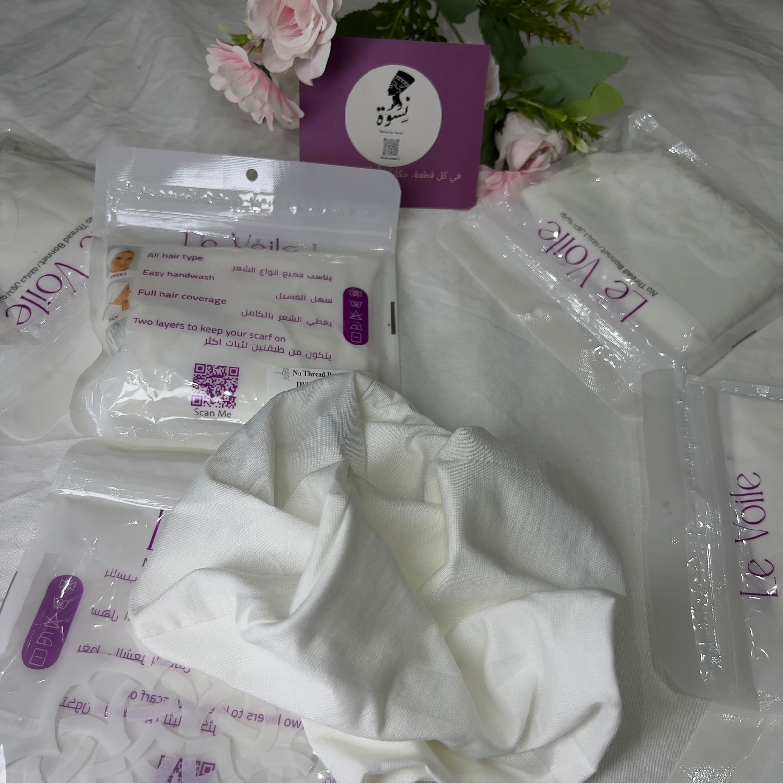 Bandana Le Voile Double Layers - Off White