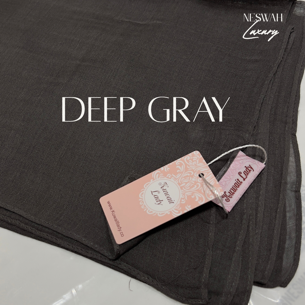 Kuwait lady Deep gray linen