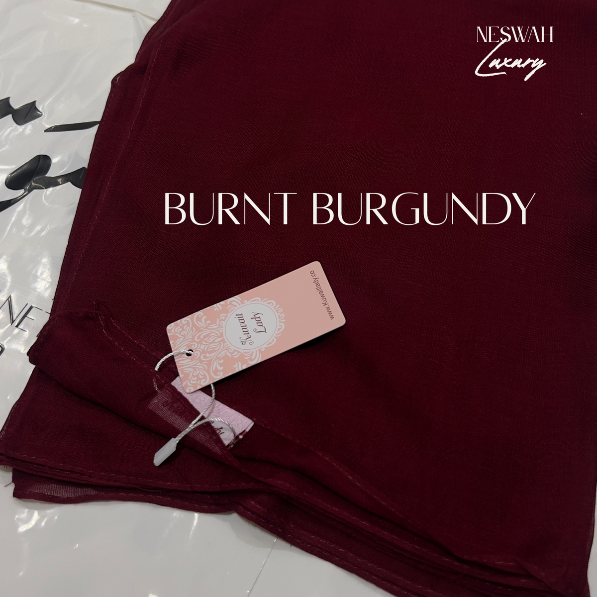 Kuwait lady burnt burgundy linen