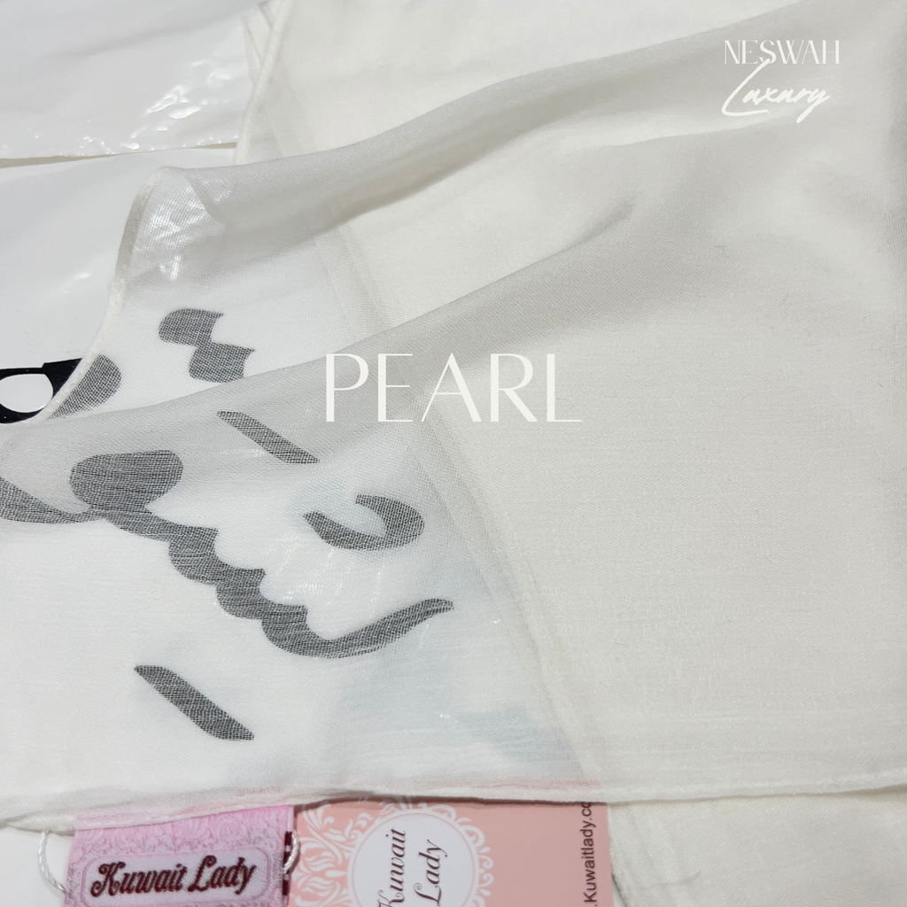Kuwait Lady pearl linen off white