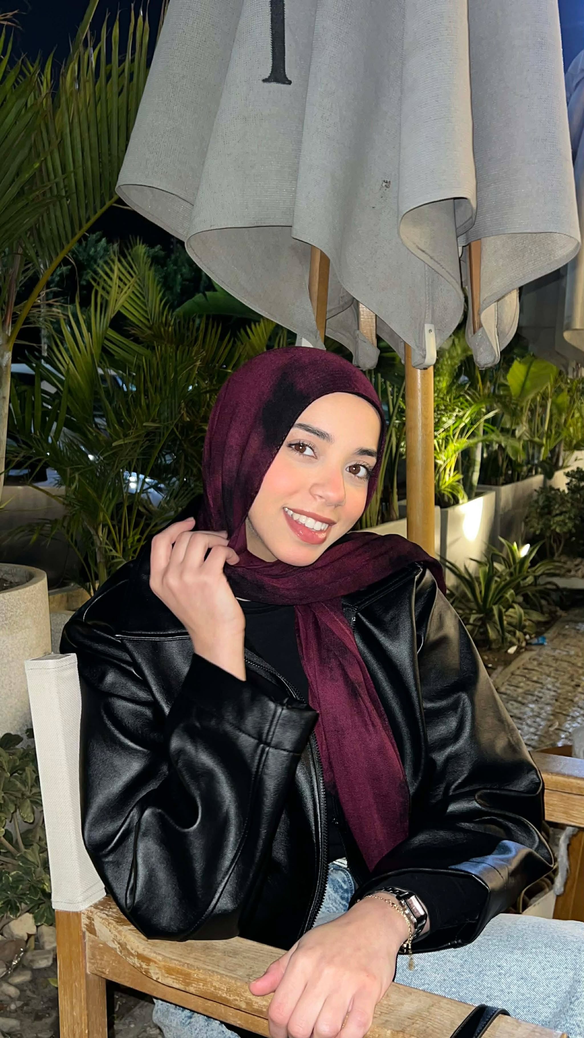 Midnight Burgundy Scarf