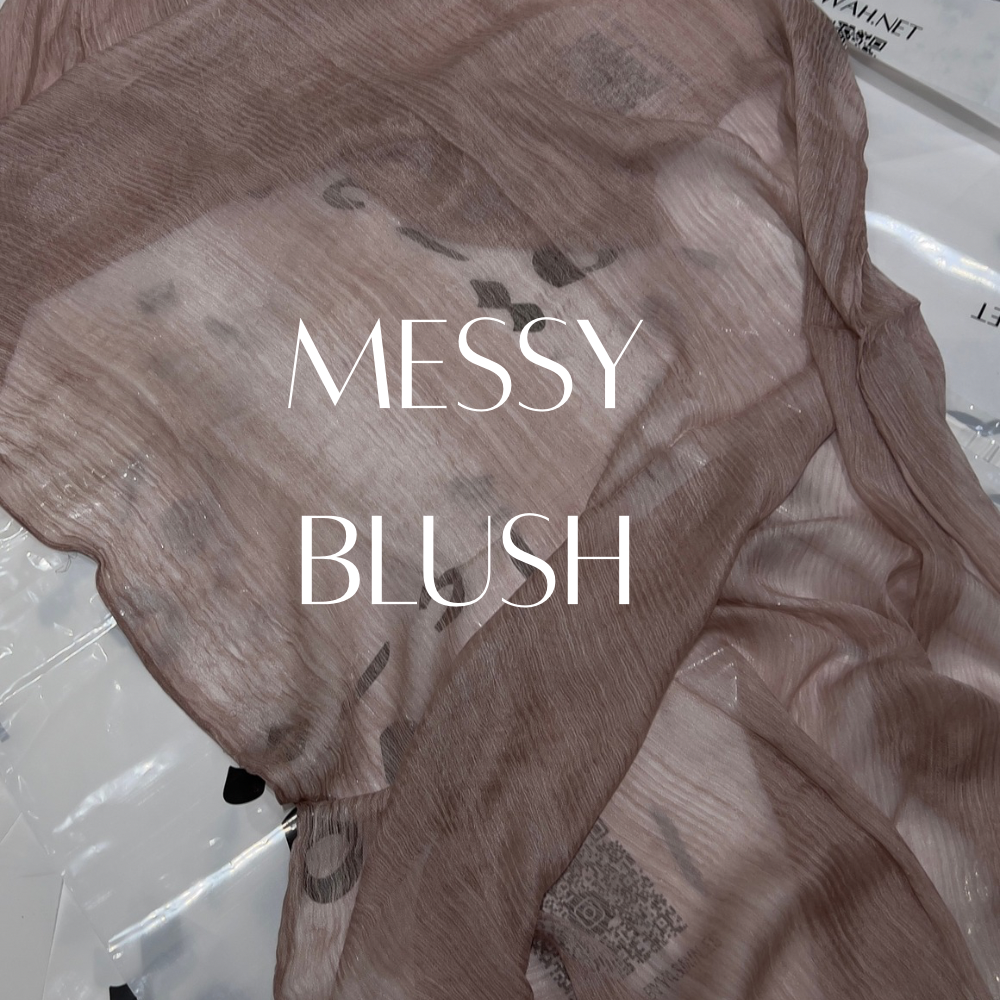 Messy chiffon blush