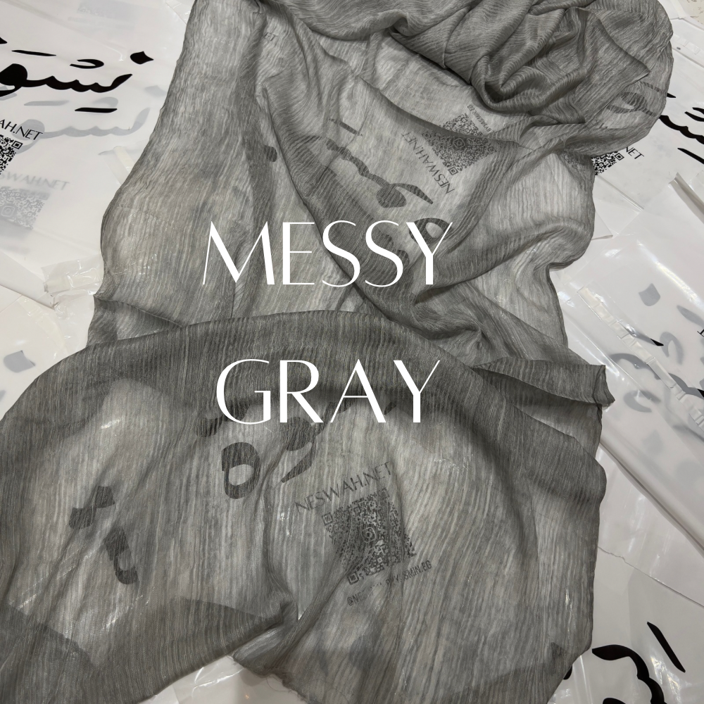 Messy chiffon gray