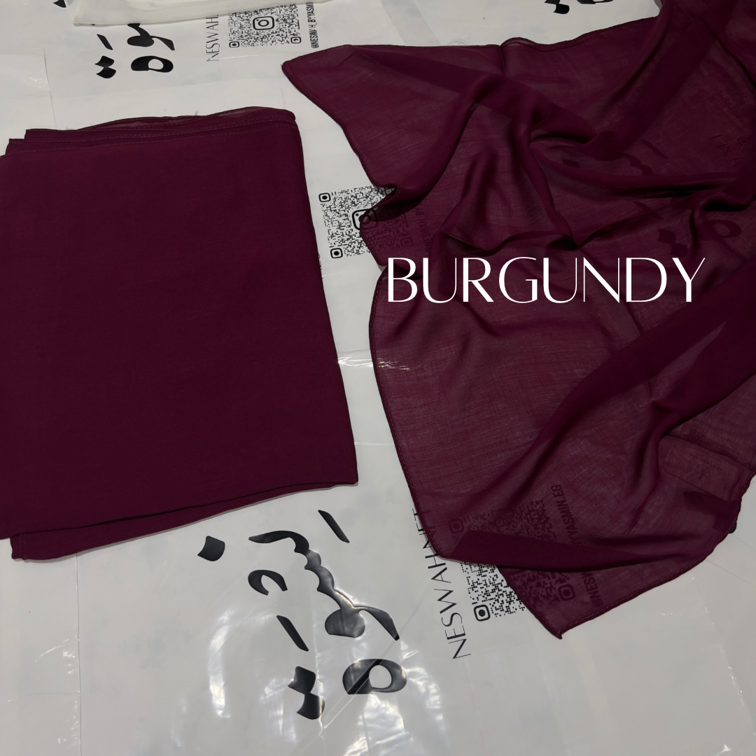 Premium linen burgundy