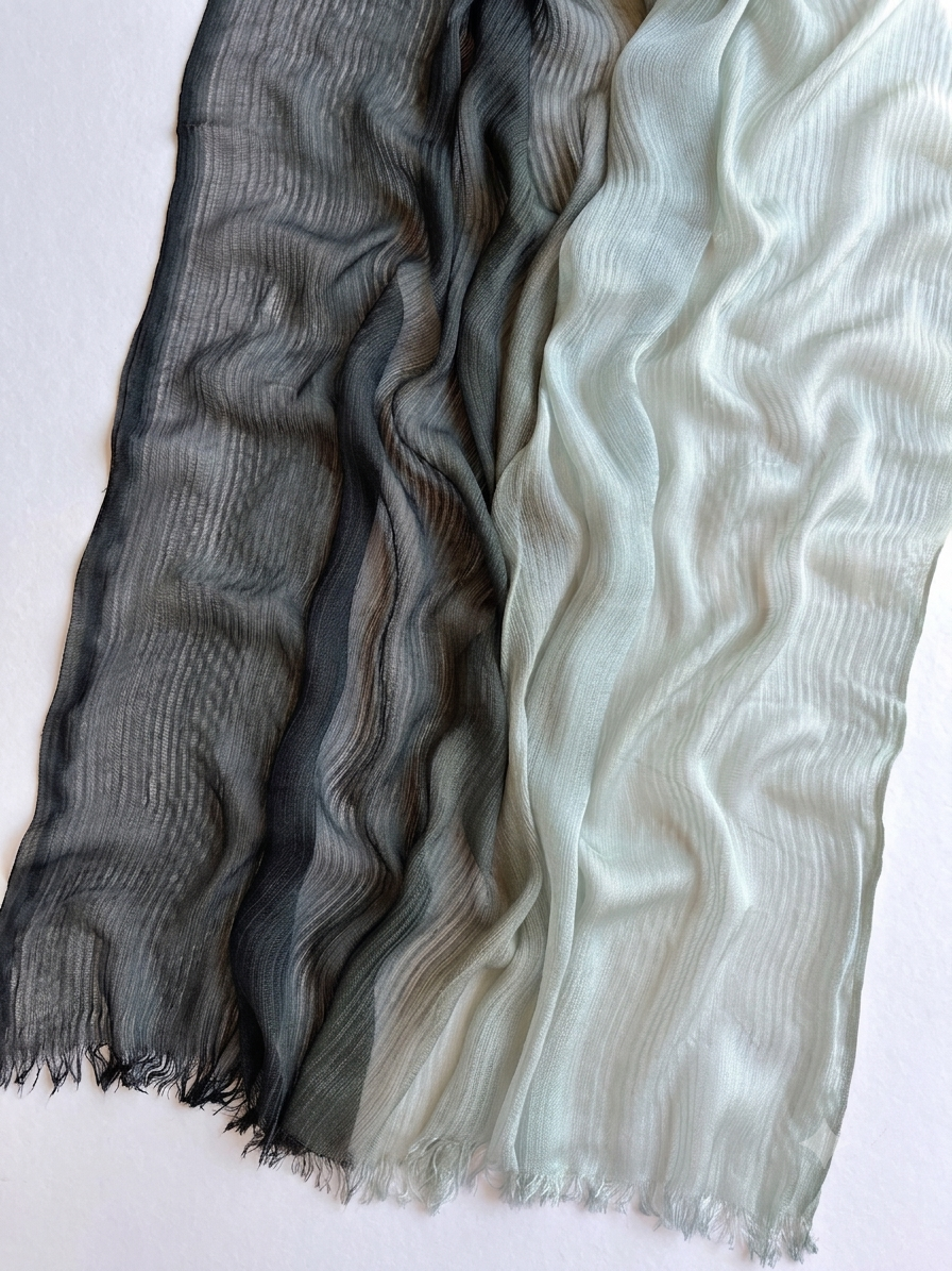 Messy chiffon light pistachio x olive