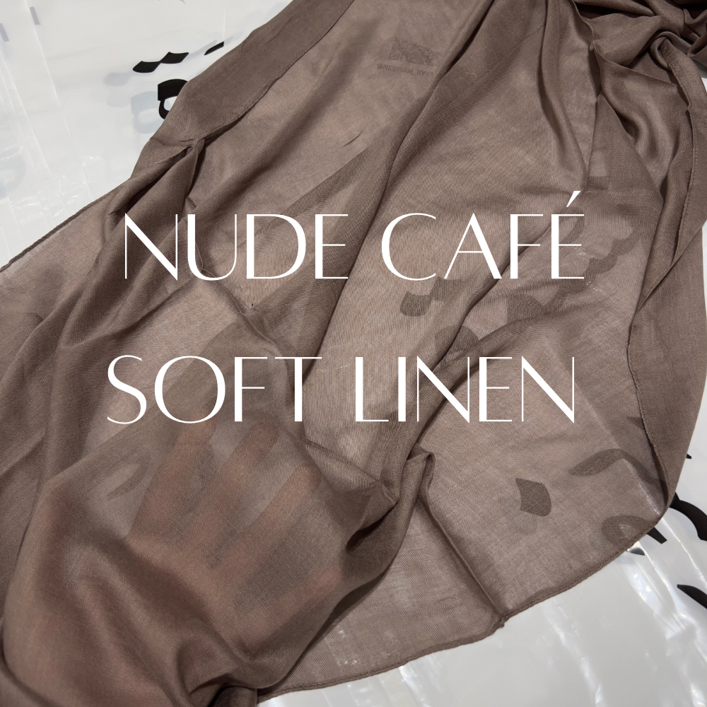 Soft linen nude cafe