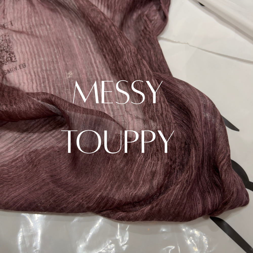 Messy chiffon touppy