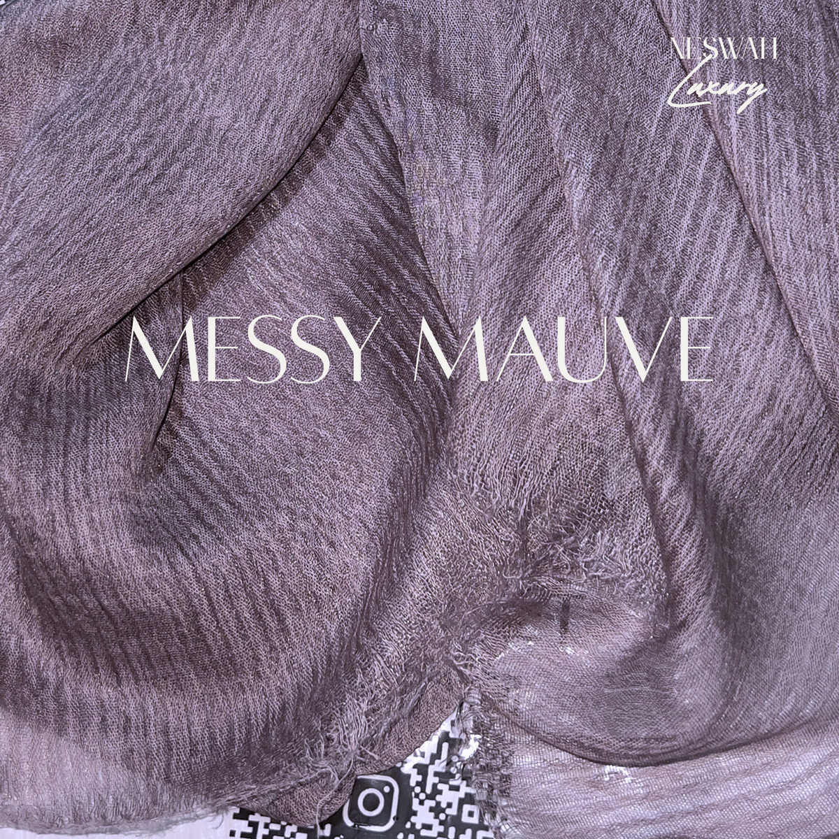 Messy chiffon mauve