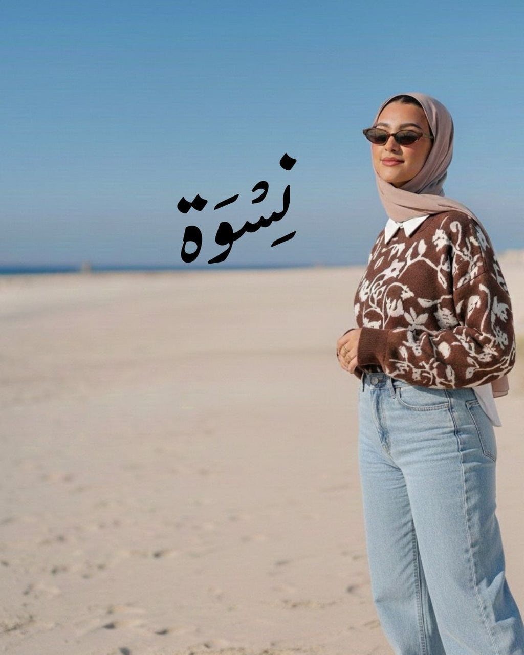 'Winter Warmth' Brown White Pullover