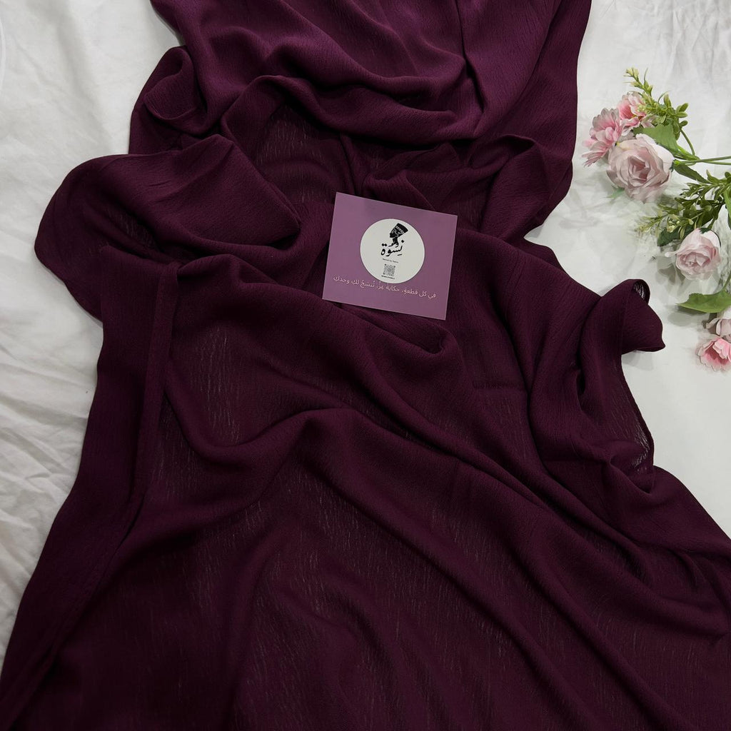 Burgundy Sponge Model Scarf